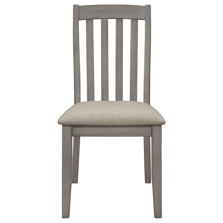 CoasterEveryday Nogales Slat Back Side Chairs Coastal Grey (Set Of 2)