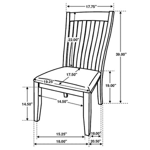 CoasterEveryday Nogales Slat Back Side Chairs Coastal Grey (Set Of 2)