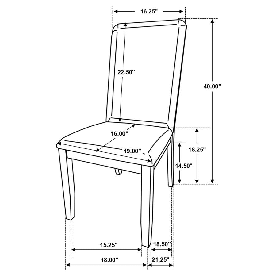 CoasterEveryday Wethersfield Solid Back Side Chairs Latte (Set Of 2)