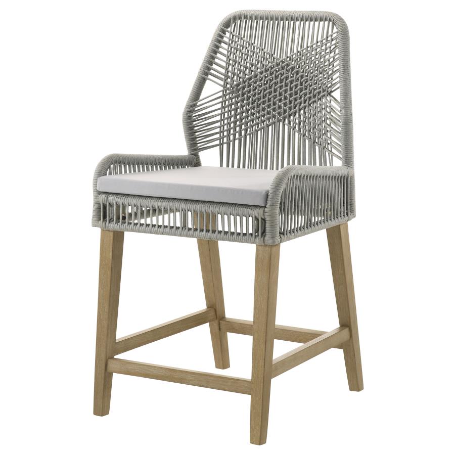 CoasterEssence Nakia Woven Rope Back Counter Height Stools (Set Of 2)