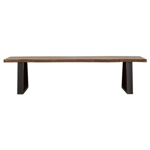 CoasterElevations Ditman Live Edge Dining Bench Grey Sheesham And Black