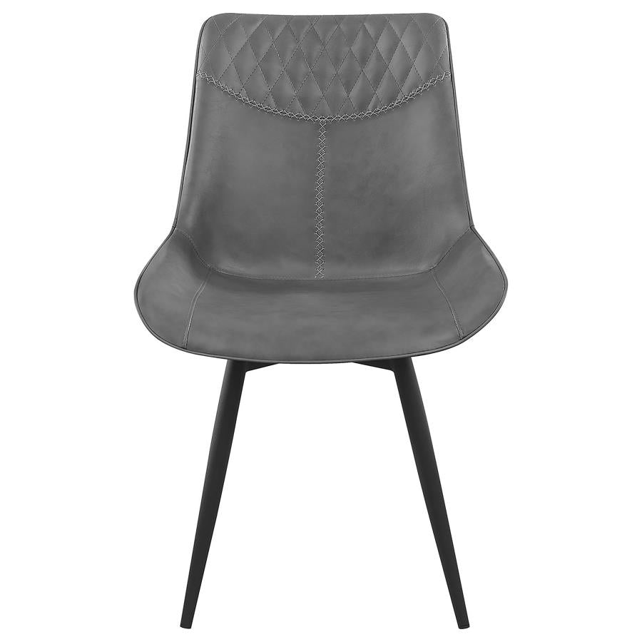 CoasterEssence Brassie Upholstered Side Chairs Grey (Set Of 2)