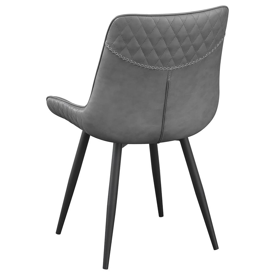 CoasterEssence Brassie Upholstered Side Chairs Grey (Set Of 2)