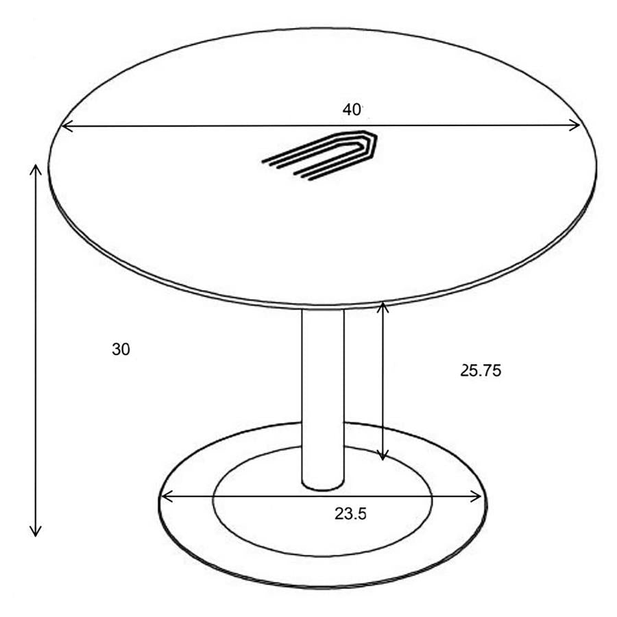 CoasterEssence Lana Round Dining Table Walnut And Black