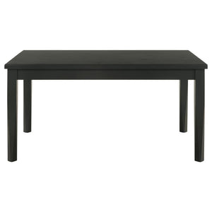 Appleton Rectangular Wood Dining Table Black Washed