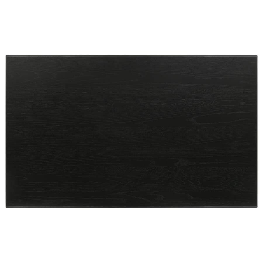 Appleton Rectangular Wood Dining Table Black Washed