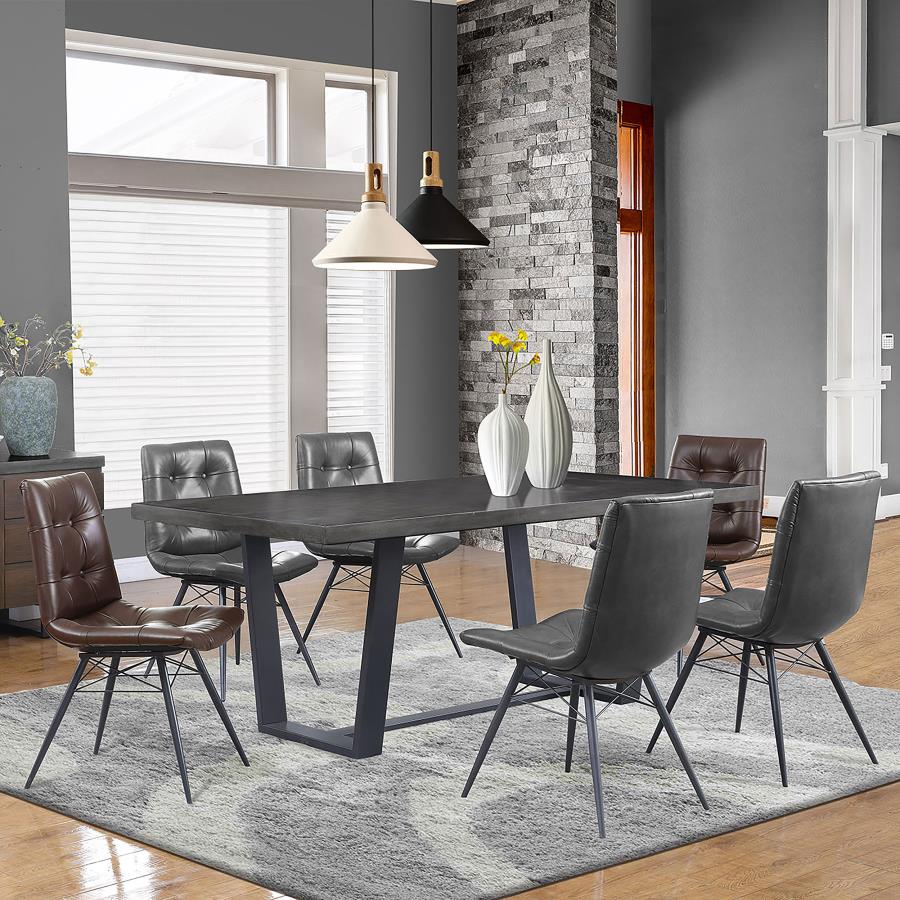 CoasterEssence Aiken Tufted Dining Chairs Charcoal (Set Of 4)