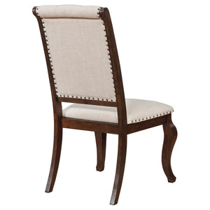 CoasterEssence Brockway Tufted Dining Chairs Cream And Antique Java (Set Of 2)