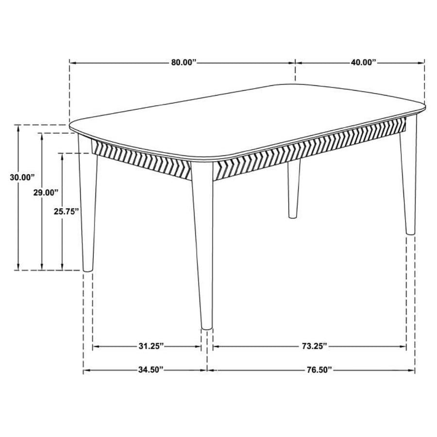 CoasterElevations Partridge Wooden Dining Table Natural Sheesham