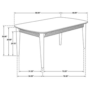 CoasterElevations Partridge Wooden Dining Table Natural Sheesham