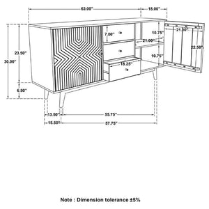 Partridge 2-door Sideboard Buffet Cabinet Natural Sheesham