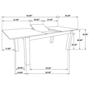 CoasterEveryday Jakob Rectangular Dining Table Black