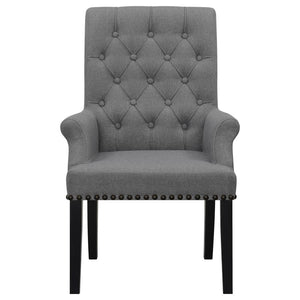 CoasterEssence Alana Upholstered Tufted Arm Chair With Nailhead Trim