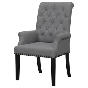 CoasterEssence Alana Upholstered Tufted Arm Chair With Nailhead Trim