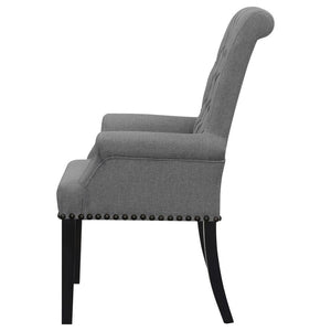 CoasterEssence Alana Upholstered Tufted Arm Chair With Nailhead Trim