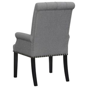 CoasterEssence Alana Upholstered Tufted Arm Chair With Nailhead Trim