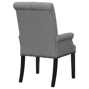 CoasterEssence Alana Upholstered Tufted Arm Chair With Nailhead Trim