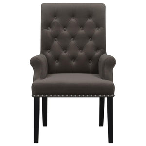 CoasterEssence Alana Upholstered Tufted Arm Chair With Nailhead Trim