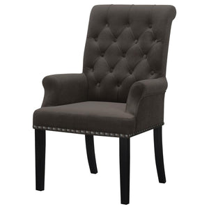 CoasterEssence Alana Upholstered Tufted Arm Chair With Nailhead Trim