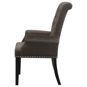 CoasterEssence Alana Upholstered Tufted Arm Chair With Nailhead Trim