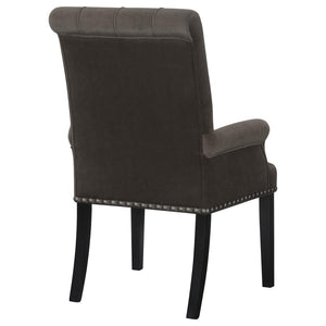 CoasterEssence Alana Upholstered Tufted Arm Chair With Nailhead Trim