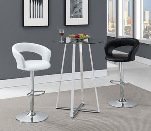 CoasterEveryday Barraza 29″ Adjustable Height Bar Stool Black And Chrome