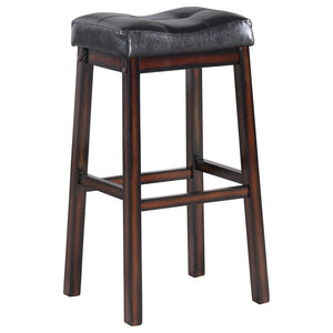 CoasterEveryday Donald Upholstered Bar Stools Black And Cappuccino (Set Of 2)