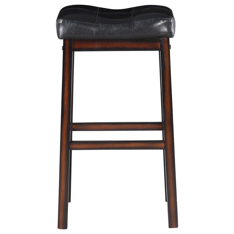 CoasterEveryday Donald Upholstered Bar Stools Black And Cappuccino (Set Of 2)