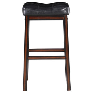 CoasterEveryday Donald Upholstered Bar Stools Black And Cappuccino (Set Of 2)