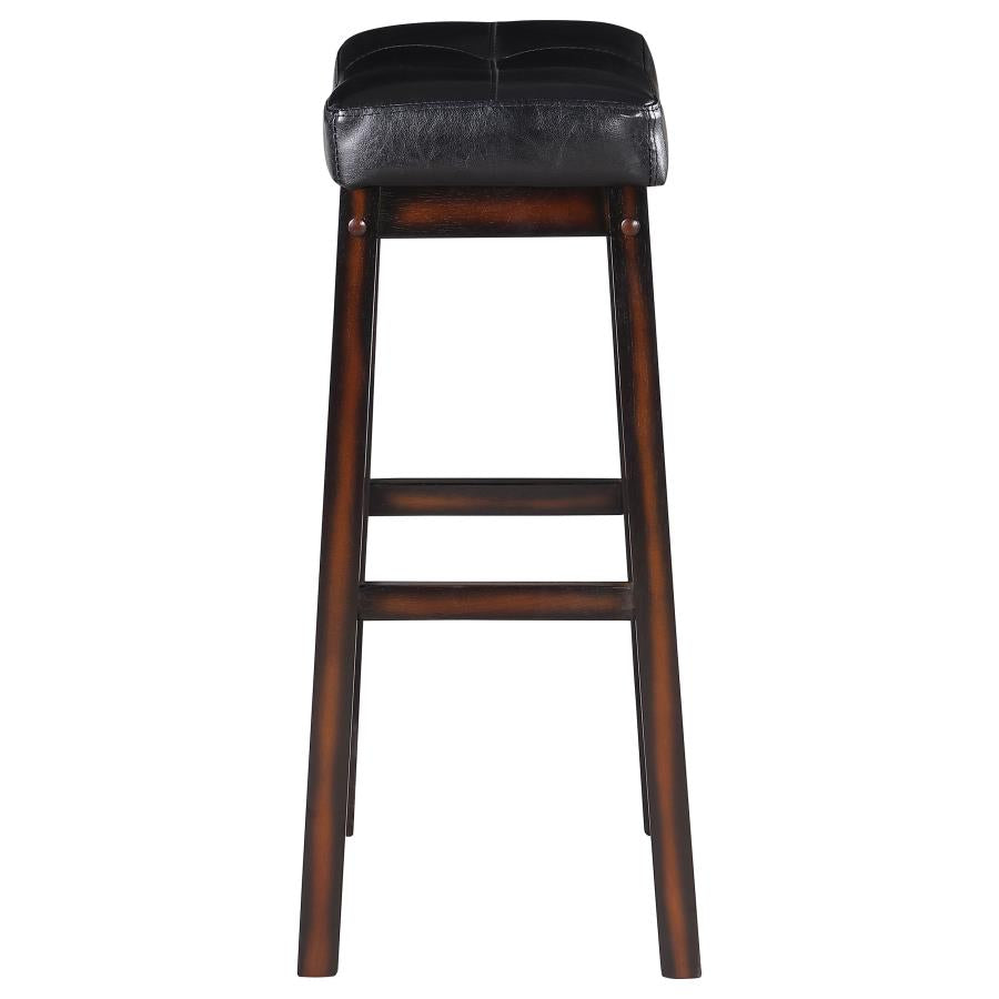 CoasterEveryday Donald Upholstered Bar Stools Black And Cappuccino (Set Of 2)