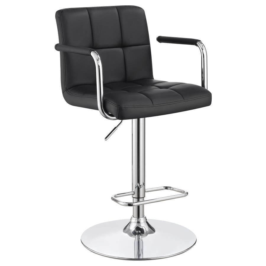 CoasterEveryday Palomar Adjustable Height Bar Stool Black And Chrome