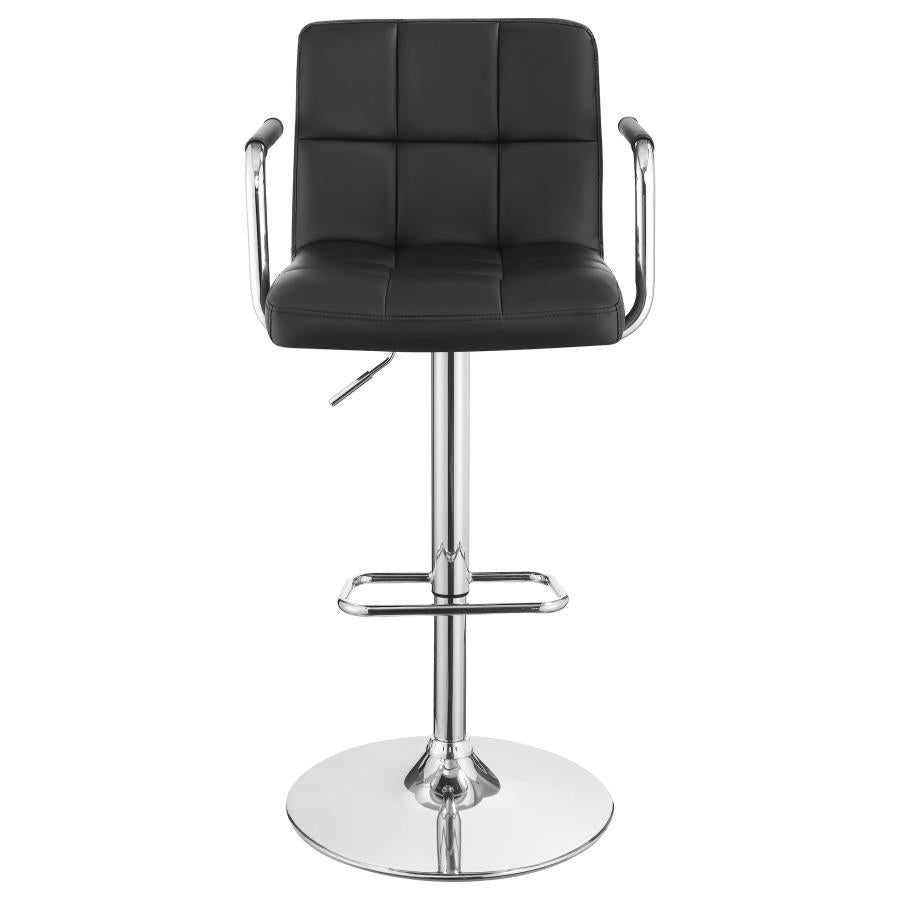 CoasterEveryday Palomar Adjustable Height Bar Stool Black And Chrome