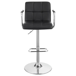 CoasterEveryday Palomar Adjustable Height Bar Stool Black And Chrome