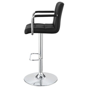 CoasterEveryday Palomar Adjustable Height Bar Stool Black And Chrome