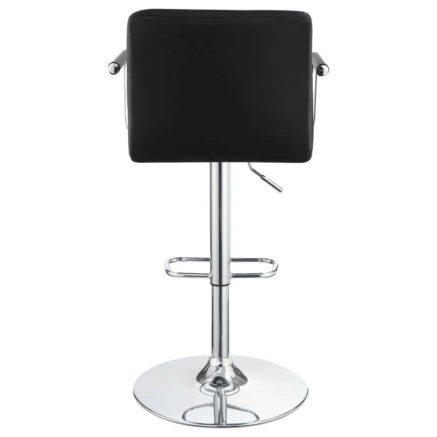 CoasterEveryday Palomar Adjustable Height Bar Stool Black And Chrome