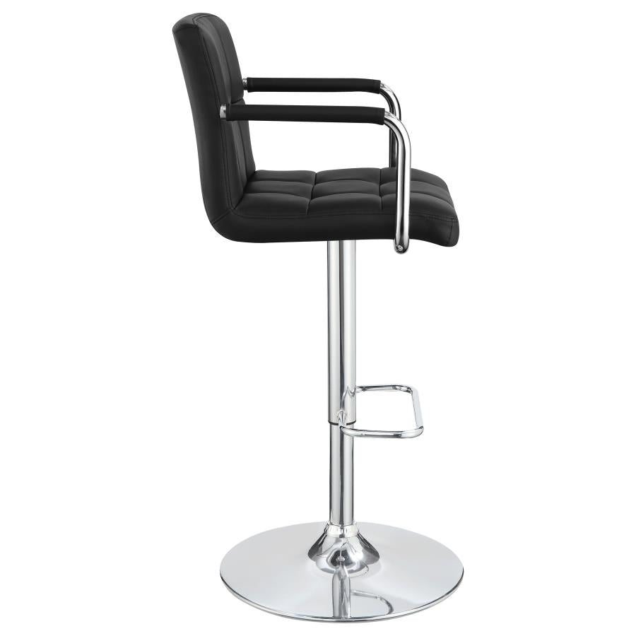 CoasterEveryday Palomar Adjustable Height Bar Stool Black And Chrome