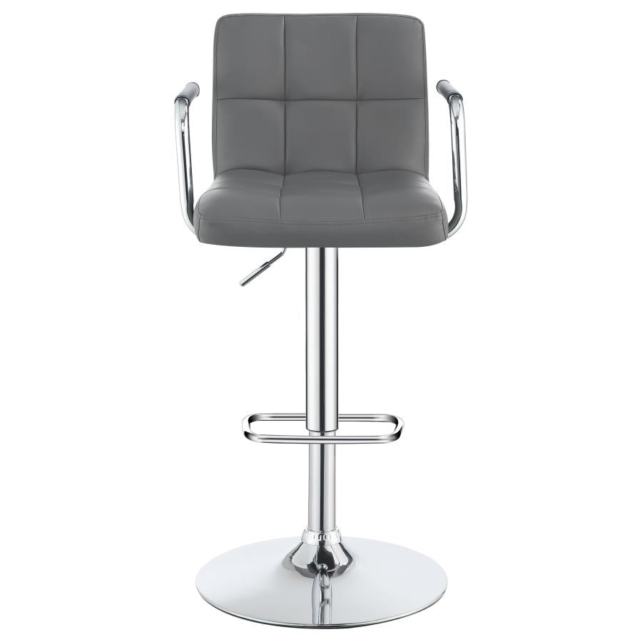 CoasterEveryday Palomar Adjustable Height Bar Stool Grey And Chrome