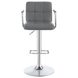 CoasterEveryday Palomar Adjustable Height Bar Stool Grey And Chrome