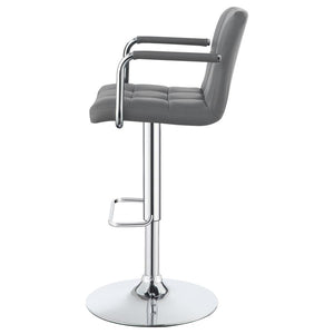 CoasterEveryday Palomar Adjustable Height Bar Stool Grey And Chrome