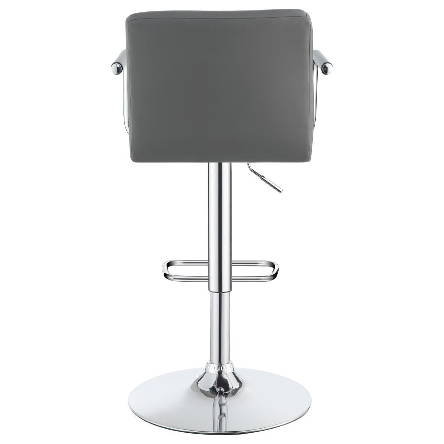 CoasterEveryday Palomar Adjustable Height Bar Stool Grey And Chrome