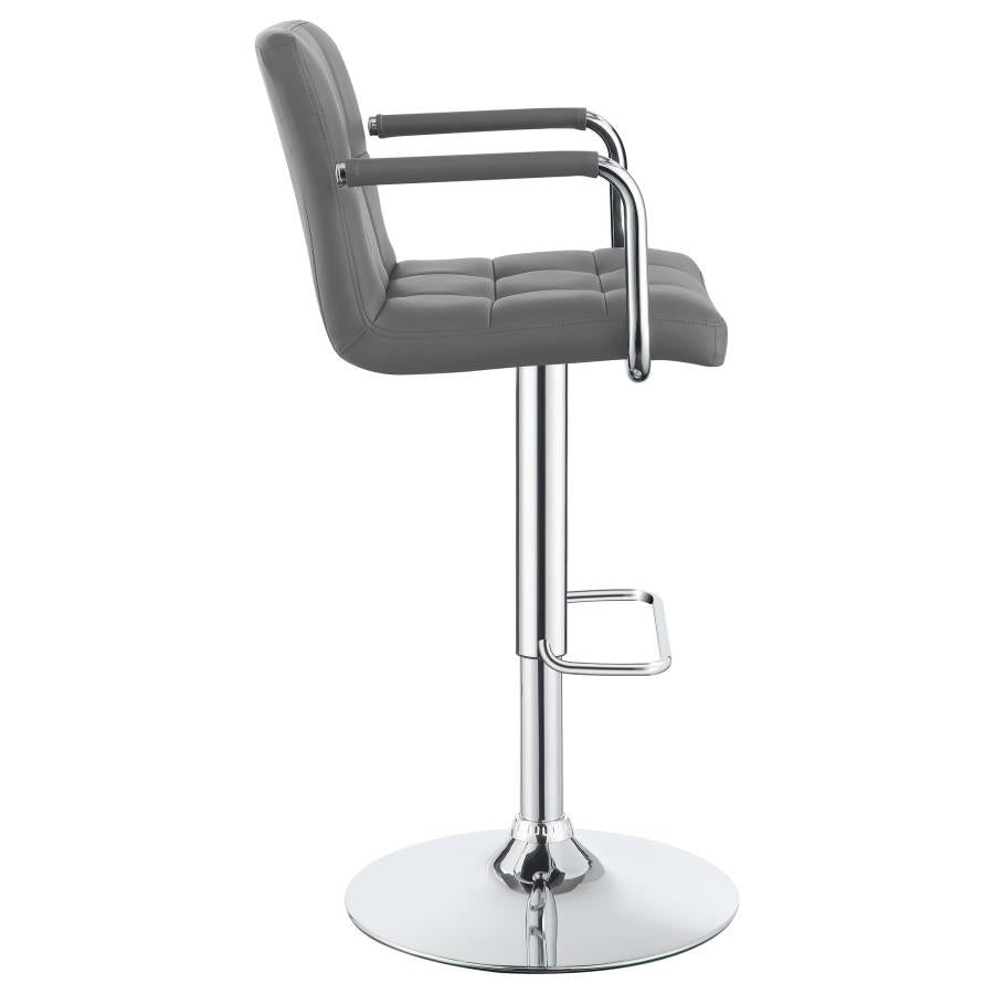 CoasterEveryday Palomar Adjustable Height Bar Stool Grey And Chrome