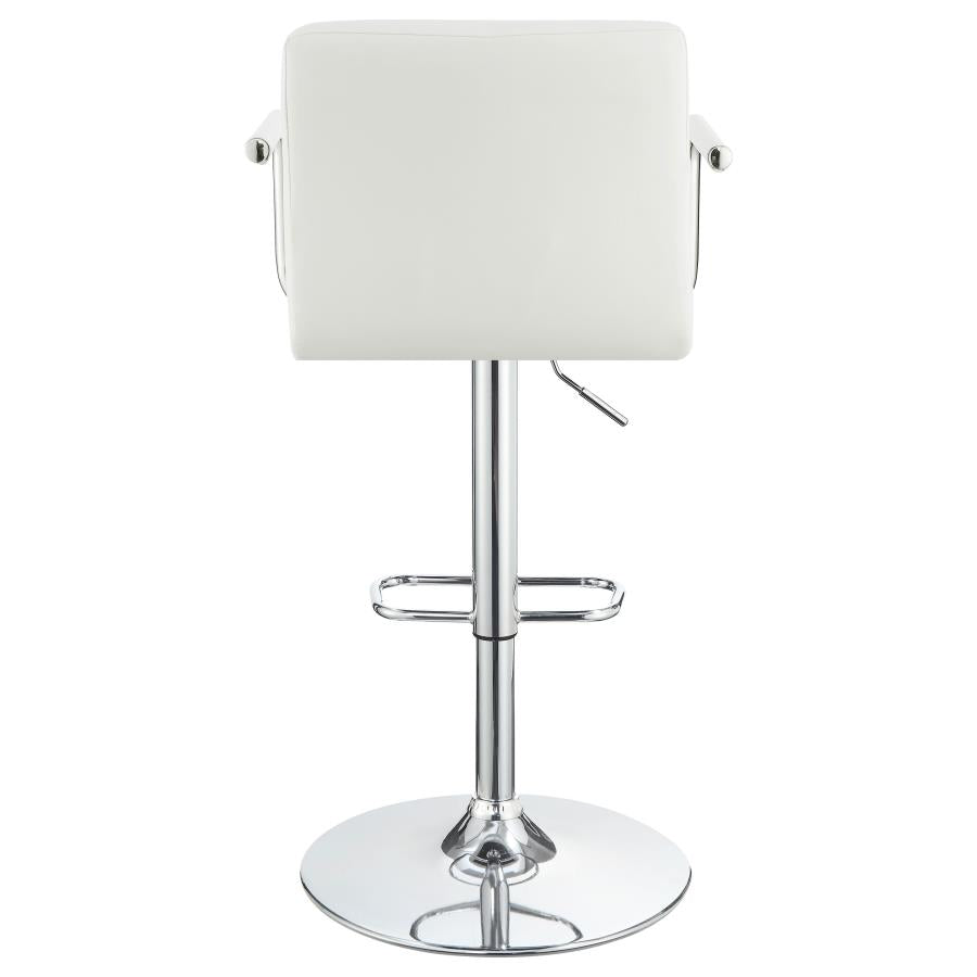 CoasterEveryday Palomar Adjustable Height Bar Stool White And Chrome