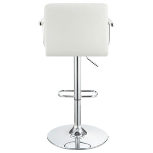 CoasterEveryday Palomar Adjustable Height Bar Stool White And Chrome