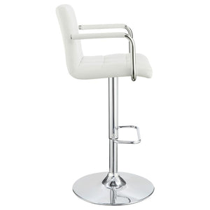 CoasterEveryday Palomar Adjustable Height Bar Stool White And Chrome