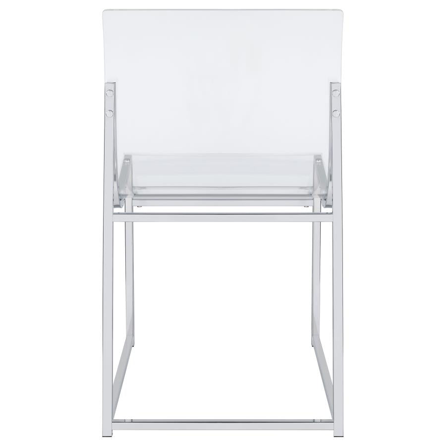 Adino Acrylic Dining Side Chair Clear And Chrome (Set Of 2)