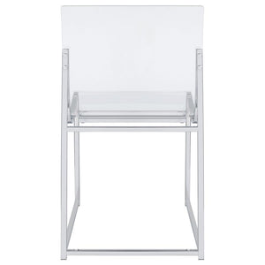 Adino Acrylic Dining Side Chair Clear And Chrome (Set Of 2)