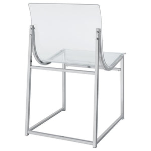 Adino Acrylic Dining Side Chair Clear And Chrome (Set Of 2)