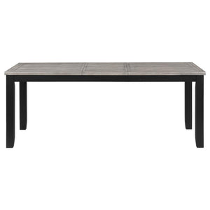 Elodie Rectangular Dining Table With Extension Grey And Black