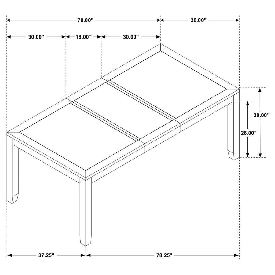 Elodie Rectangular Dining Table With Extension Grey And Black