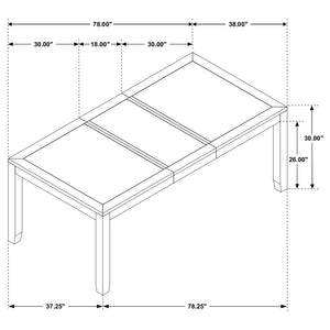 Elodie Rectangular Dining Table With Extension Grey And Black